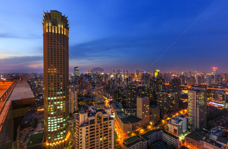 上海城市夜景景观图片素材免费下载