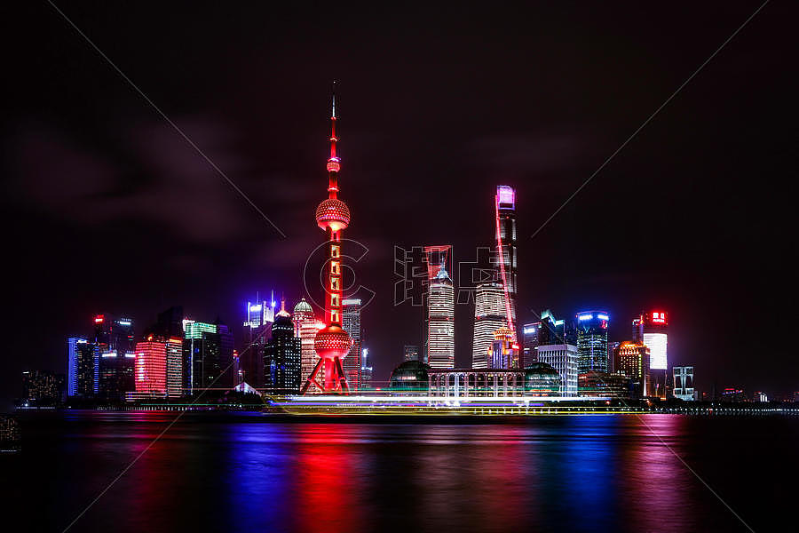 上海东方明珠夜景图片素材免费下载