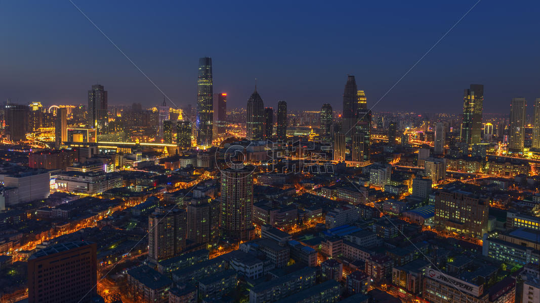 天津城市建筑夜景图片素材免费下载