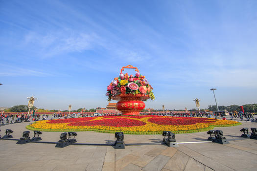 北京天安门广场花篮雕塑图片素材免费下载