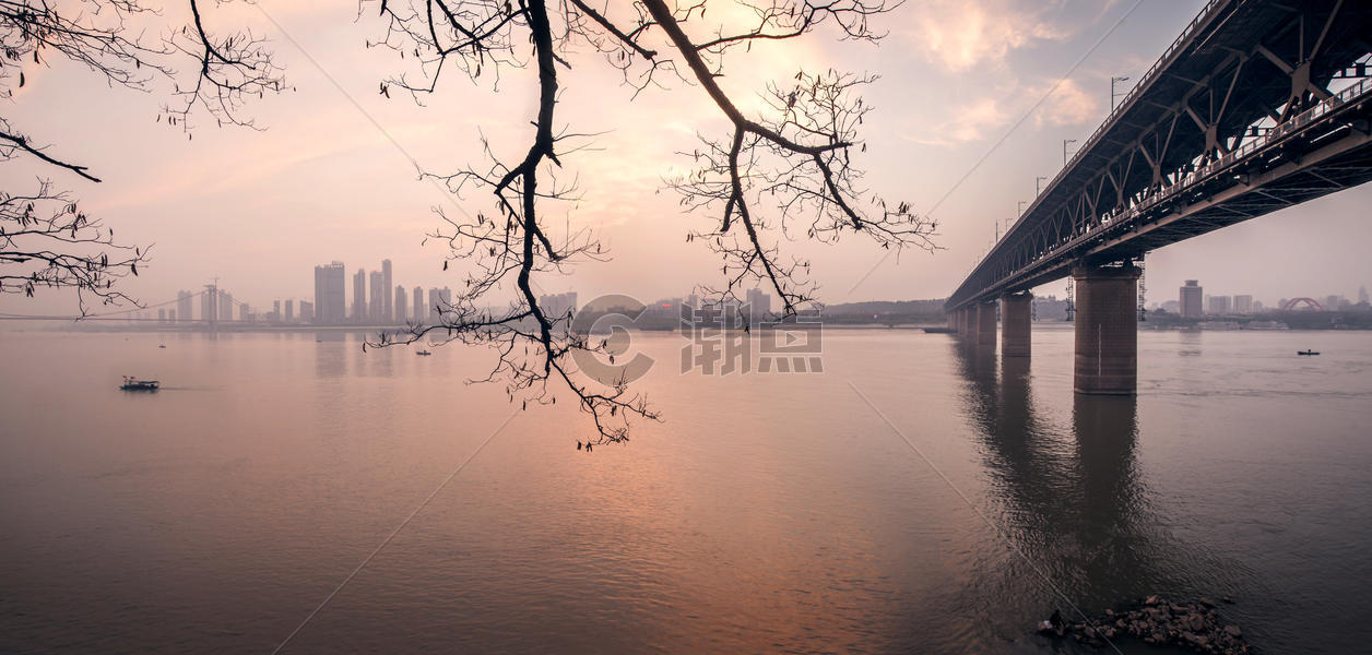 武汉长江大桥风光图片素材免费下载