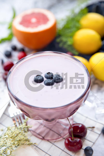 蓝莓酸奶图片素材免费下载