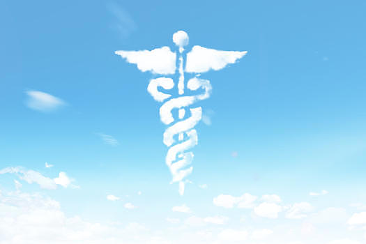 云形状蛇杖医学符号图片素材免费下载