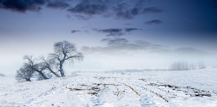 大漠雪景图片素材免费下载