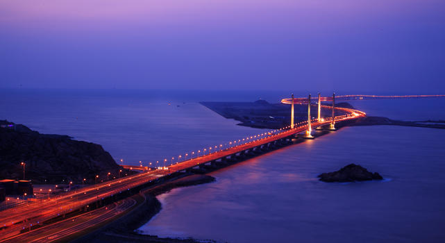 蜿蜒的上海跨海大桥东海大桥图片素材免费下载