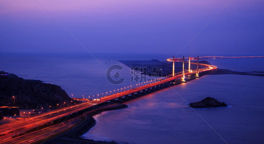 蜿蜒的上海跨海大桥东海大桥图片素材免费下载