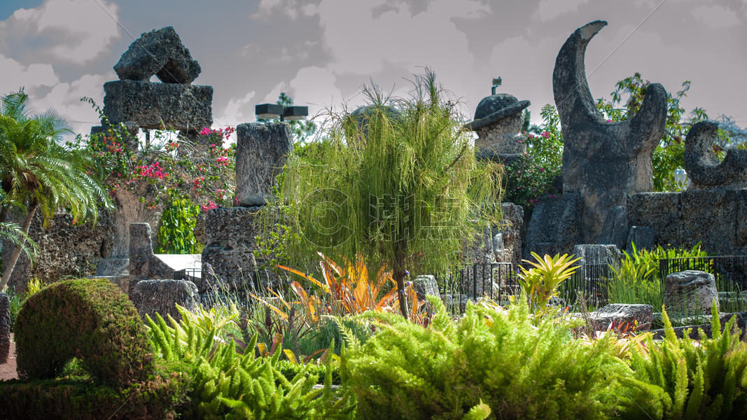 美国迈阿密珊瑚石城堡图片素材免费下载