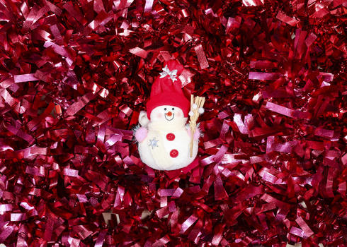 红色圣诞装饰彩带图片素材免费下载