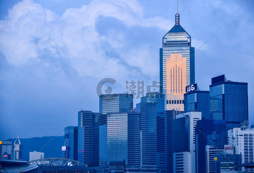 香港中环夜景图片素材免费下载