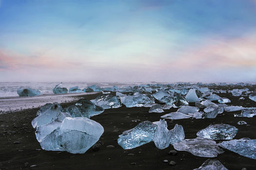 冰岛钻石沙滩图片素材免费下载