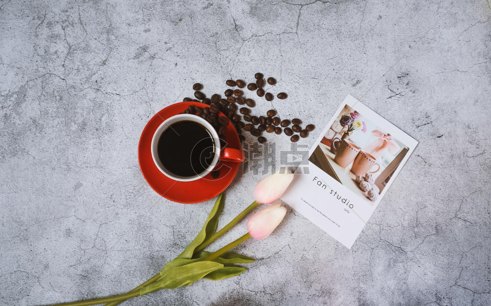 咖啡与花香图片素材免费下载
