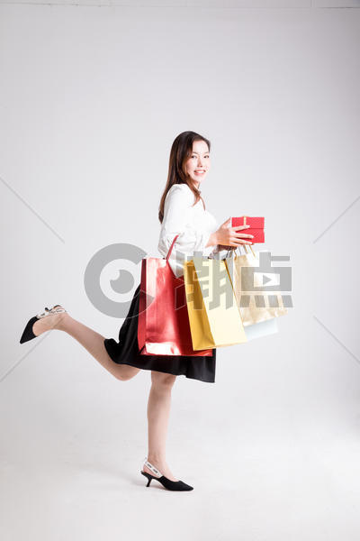 女性手提购物袋图片素材免费下载