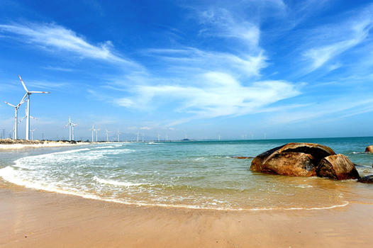 福建漳州六鳌风车沙滩图片素材免费下载