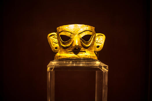 四川三星堆青铜面具古蜀文化遗址文物图片素材免费下载