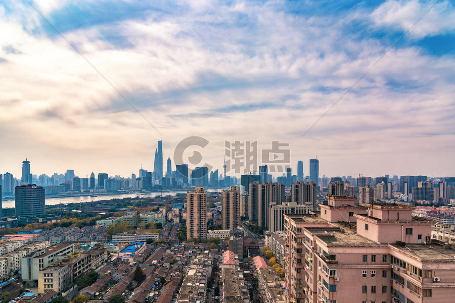上海杨浦区城市建筑风光图片素材免费下载