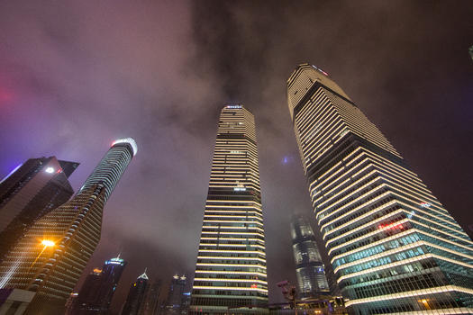 夜上海建筑图片素材免费下载