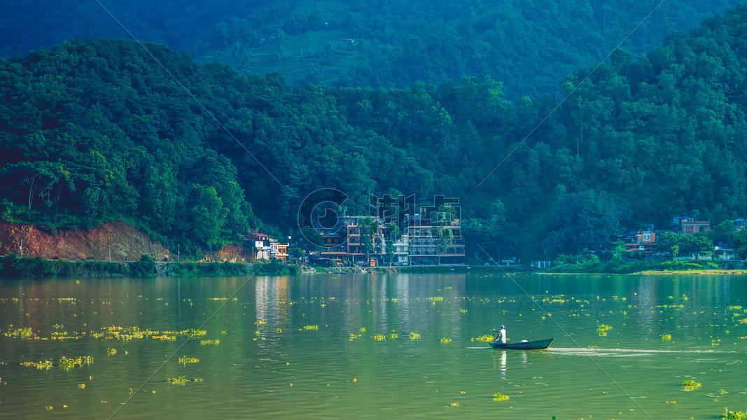 尼泊尔博卡拉费瓦湖图片素材免费下载