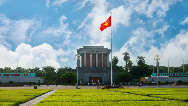 越南河内巴亭广场胡志明纪念堂图片素材免费下载