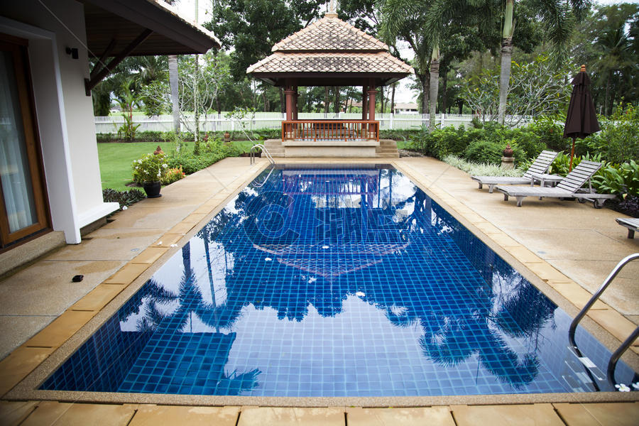 旅行酒店的泳池图片素材免费下载