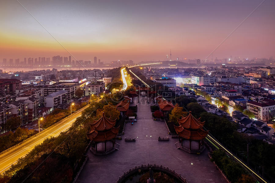武汉城市夜景图片素材免费下载