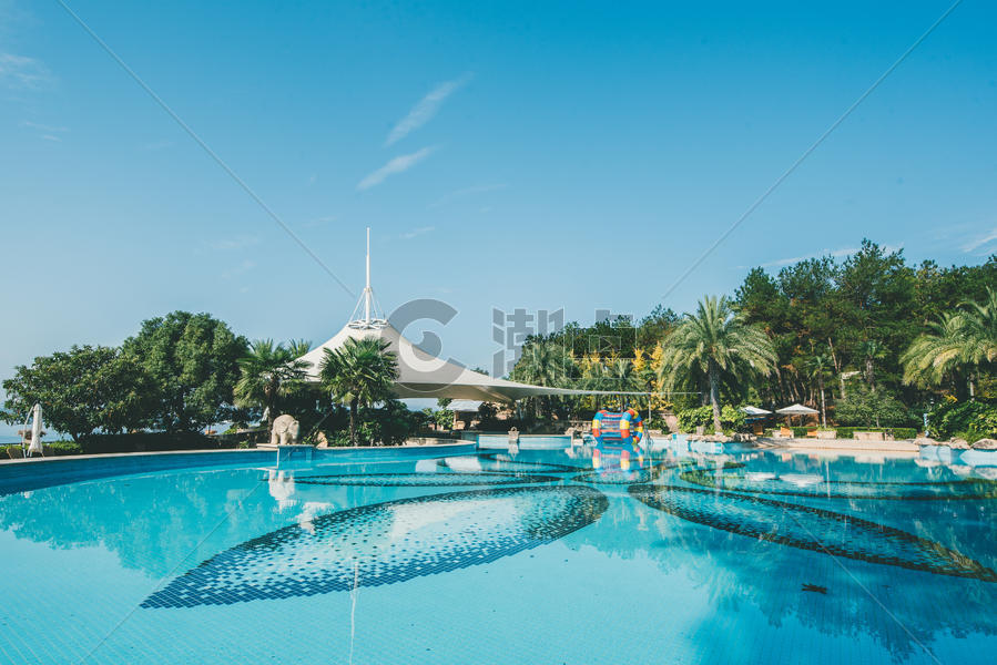泳池度假酒店图片素材免费下载