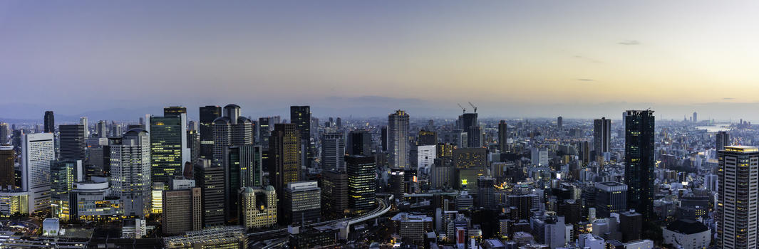 日本大阪城市景观图片素材免费下载