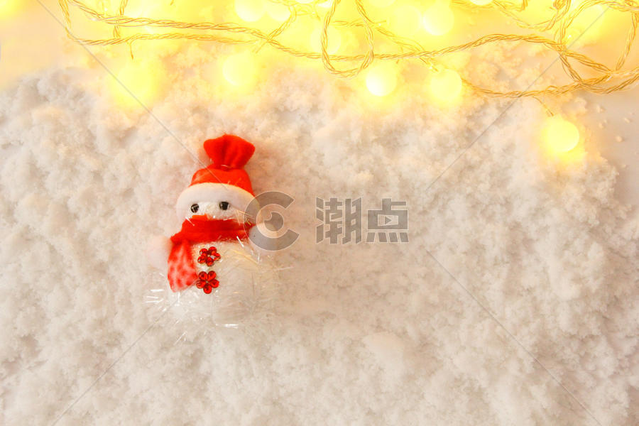 圣诞节雪人白雪静物背景素材图片素材免费下载