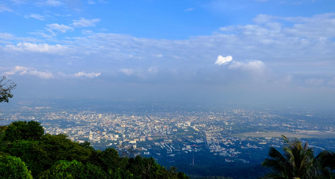 泰国清迈城市全景图片素材免费下载