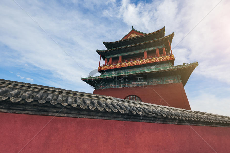 北京古代建筑鼓楼图片素材免费下载