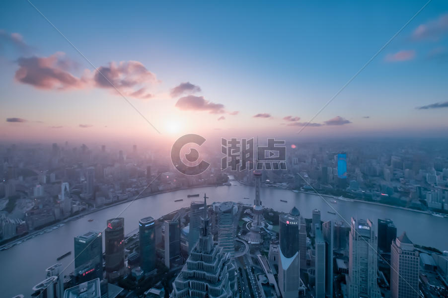 上海环球金融中心视角魔都夕阳图片素材免费下载