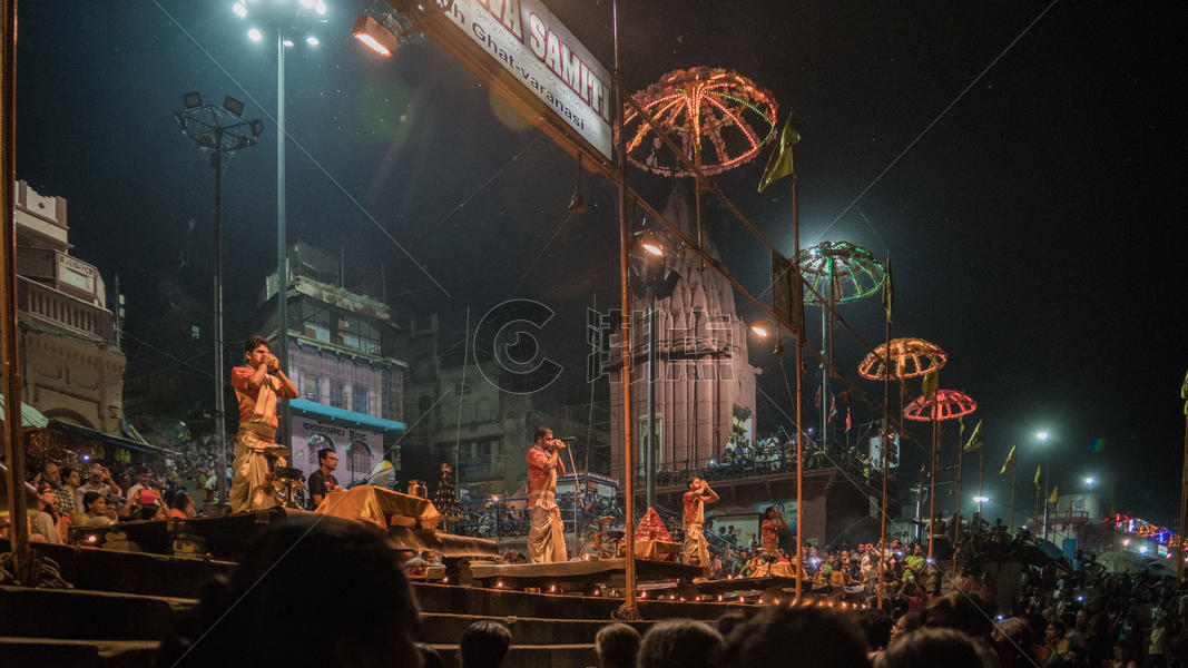 印度宗教恒河夜祭图片素材免费下载