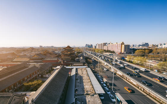 北京城市雍和宫桥图片素材免费下载