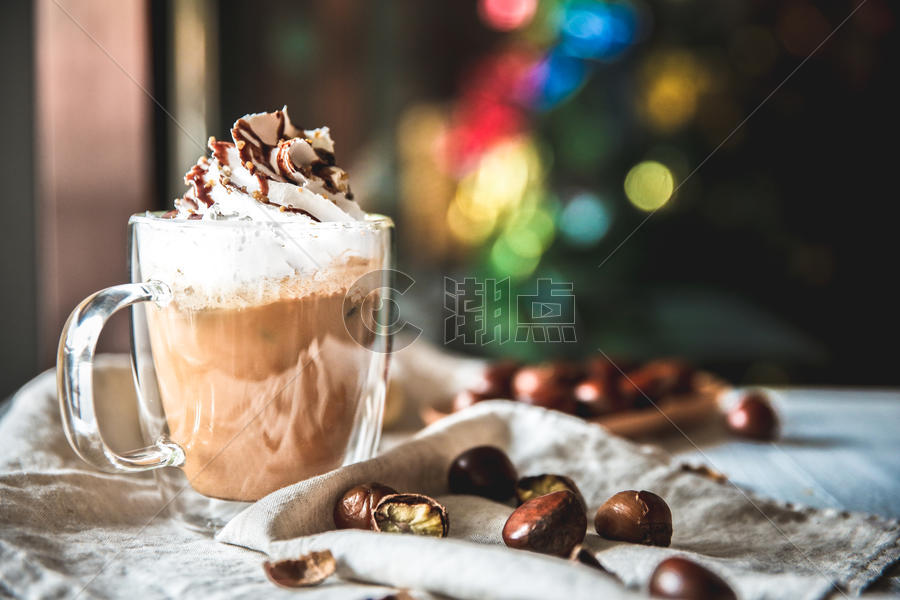 栗子咖啡巧克力奶油图片素材免费下载