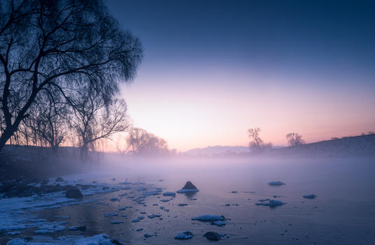 冰雪雾凇冬天雪景图片素材免费下载