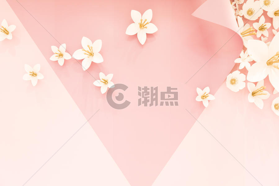 粉色小清新花朵背景素材图片素材免费下载