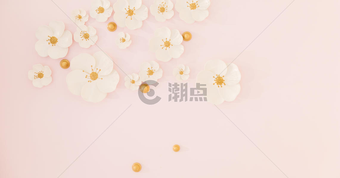 粉色小清新花朵背景素材图片素材免费下载