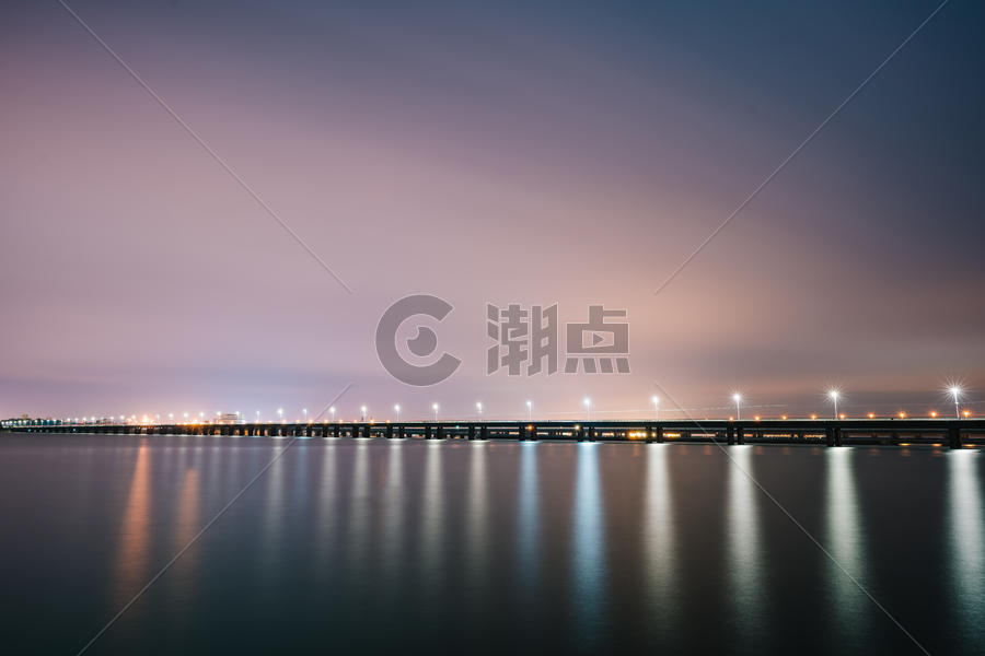 厦门大桥夜景图片素材免费下载