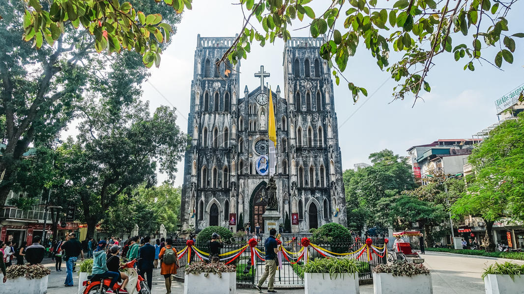越南河内大教堂图片素材免费下载