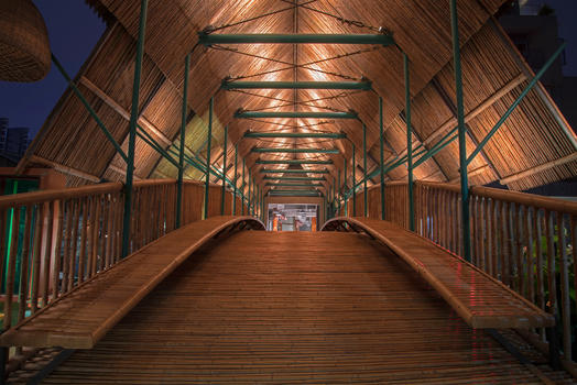 竹桥夜景图片素材免费下载