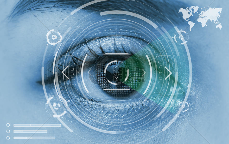 眼睛扫描技术图片素材免费下载