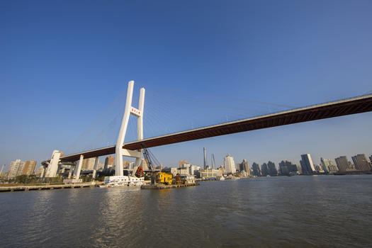 黄浦江上的南浦大桥图片素材免费下载