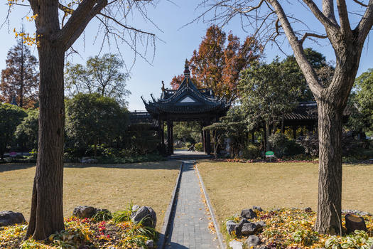 上海桂林公园建筑图片素材免费下载