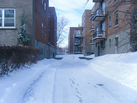 下雪后国外的住宅小区图片素材免费下载