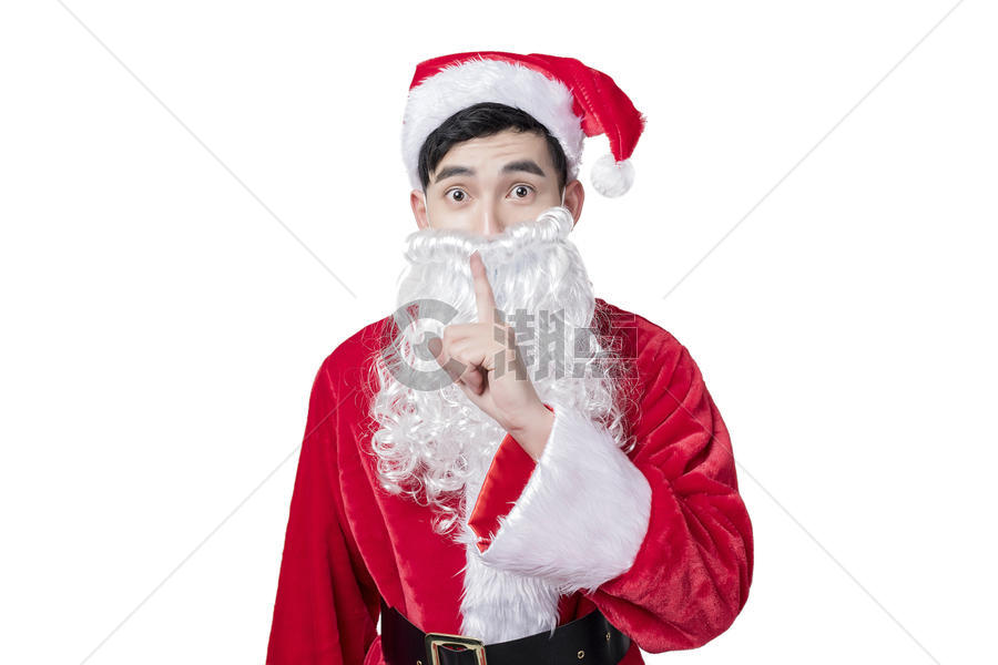 圣诞老人夸张表情图片素材免费下载