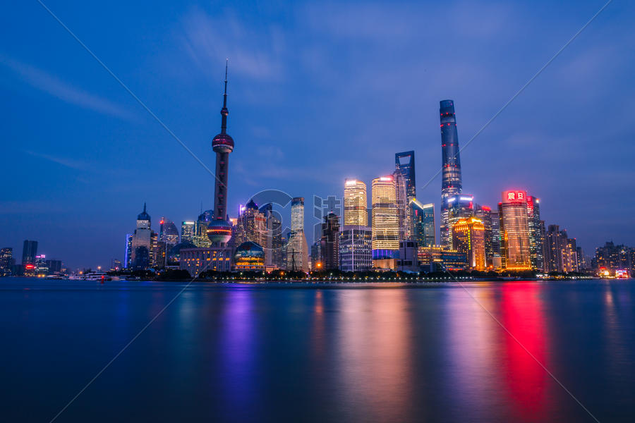 上海陆家嘴夜景图片素材免费下载