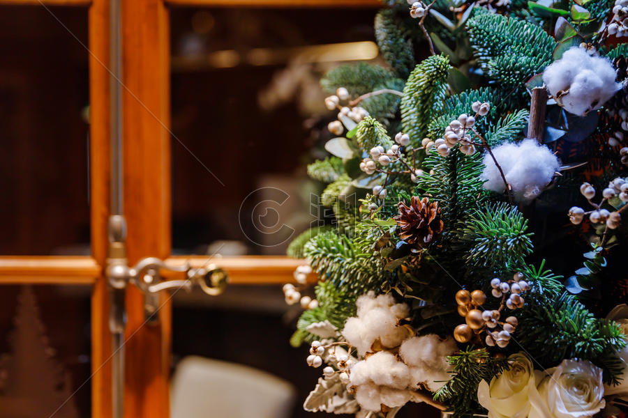 店铺橱窗圣诞装饰图片素材免费下载