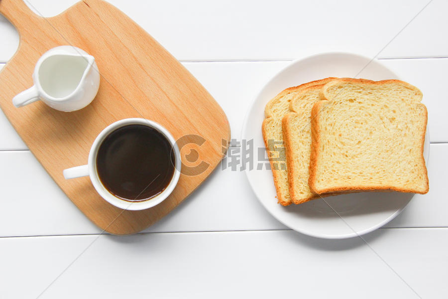 美味面包与咖啡早餐图片素材免费下载