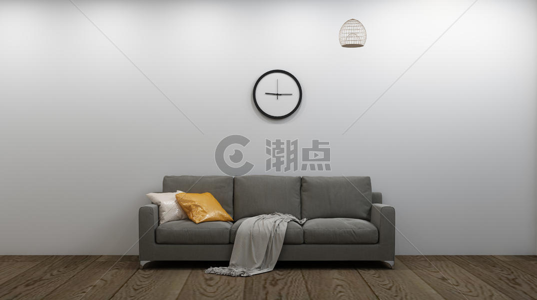 现代简洁风沙发陈列室内设计效果图图片素材免费下载