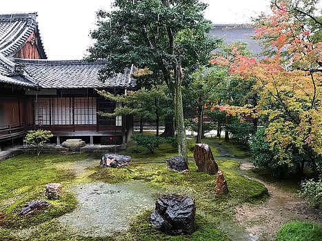 日本京都日式庭院图片素材免费下载