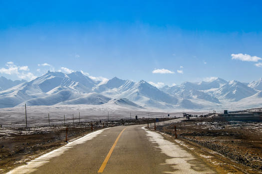 新疆塔什库尔干红其拉甫口岸喀喇昆仑公路图片素材免费下载